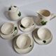 Vintage coffee service, hand-painted plant decor, Villeroy and Boch
