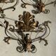 Set of gold wall lights