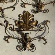 Set of gold wall lights