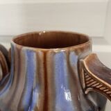 Old pair of glazed ceramic vases art deco amphora vierzon louis gueule