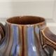 Old pair of glazed ceramic vases art deco amphora vierzon louis gueule