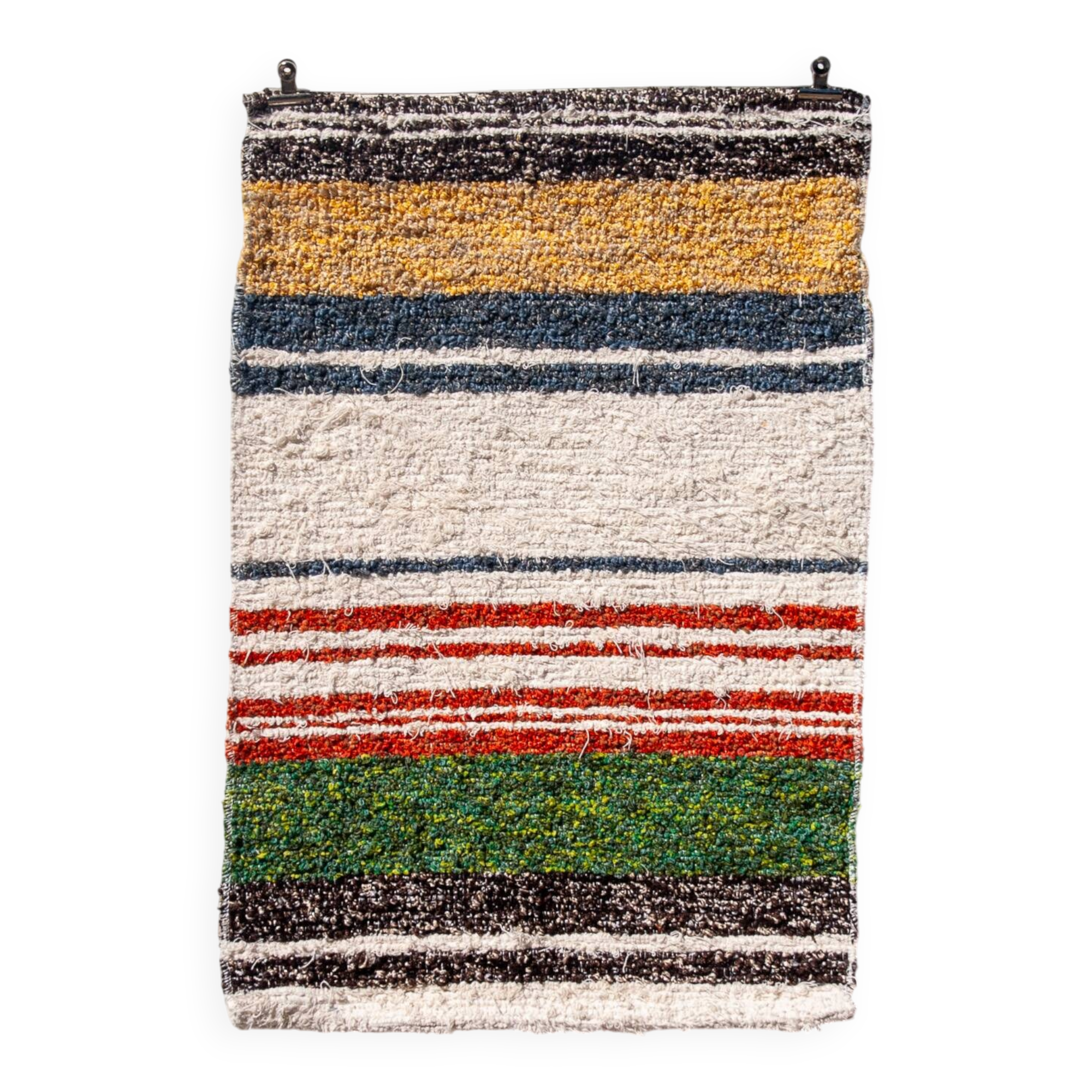Handwoven recycled cotton rug - 40 x 60 cm