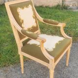 Louis xvi style upholstered armchair