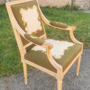 Louis xvi style upholstered armchair