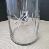 Jug, water decanter or fruit juice in grinded glass
