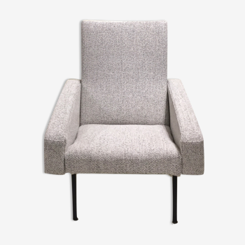 Reupholstered modernist armchair