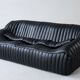 Sandra Set par Annie Hieronimus pour Cinna – Collection de canapés en cuir noir