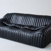 Sandra Set by Annie Hieronimus for Cinna – Black Leather Lounge Collection