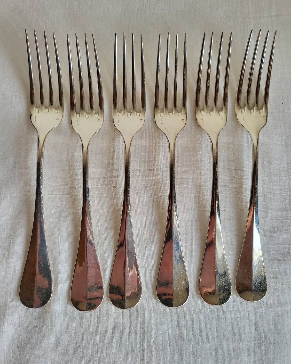Silver-plated Table Cutlery Ridoux 6 Spoons and 6 Forks