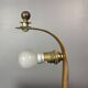 Artisanal hand made brutalist art deco style wrought iron desk lamp, 1980s