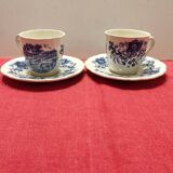 Sarreguemines cups and saucers
