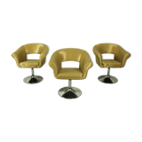Set of 3 Vintage Swedish design Johanson 'Largo' swivel chairs, 1990s