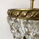 Basket ceiling light with tassels and brass