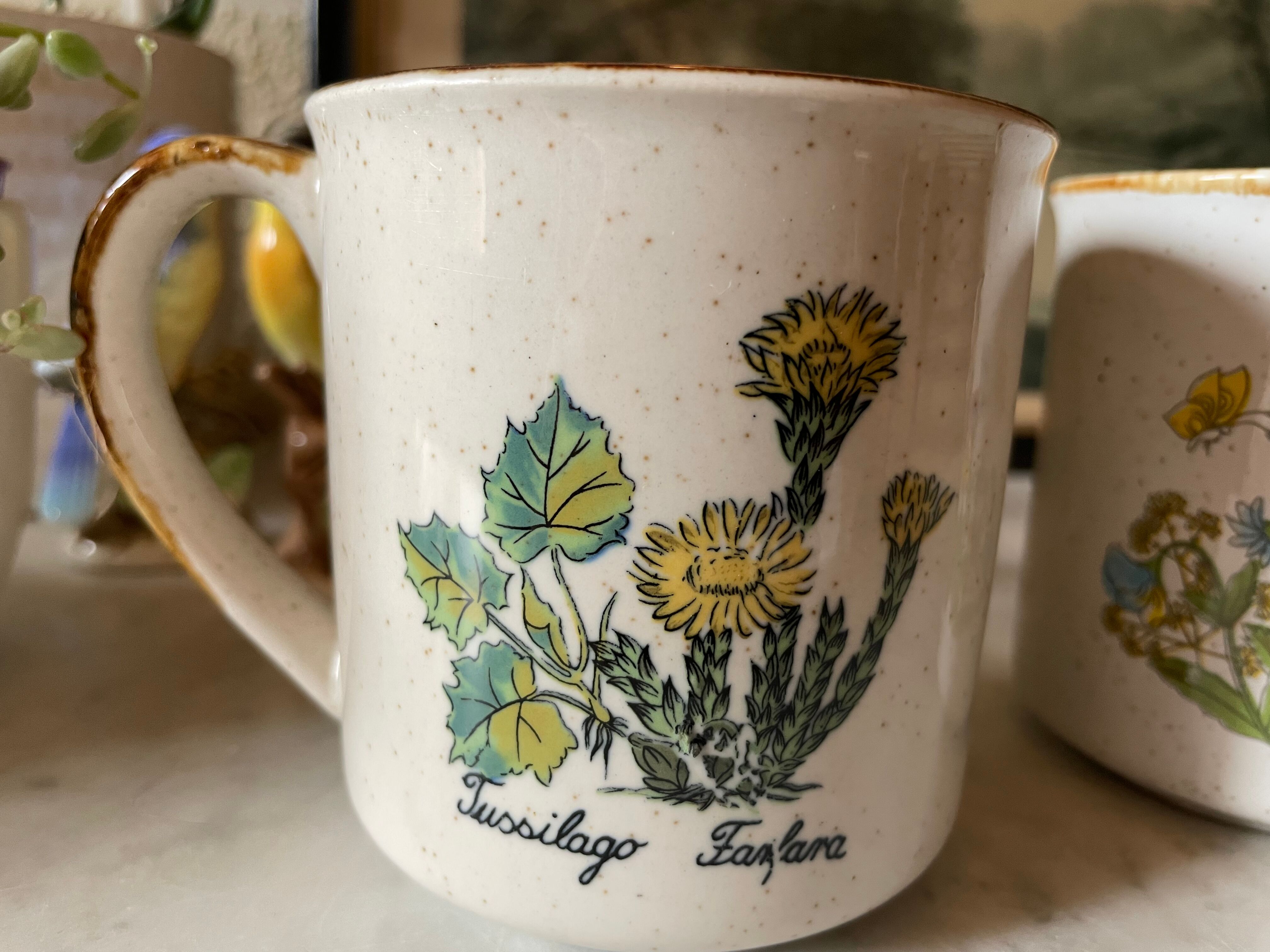 3 vintage stoneware mugs