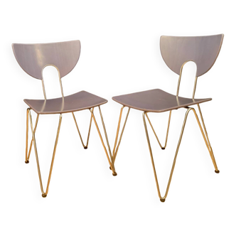 Pair of Mikado 1800 chairs, designed by Walter Leeman, Kusch+Co, Germany, 1970s