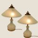 Table lamps in satinated glass, 1980