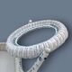 Off-white rattan vanity mirror – floral decoration – 1960s–1970s