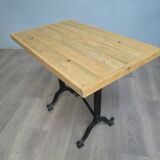 bistro table metal base rustic top