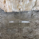 Ancien porte revues plexi transparent & anse laiton