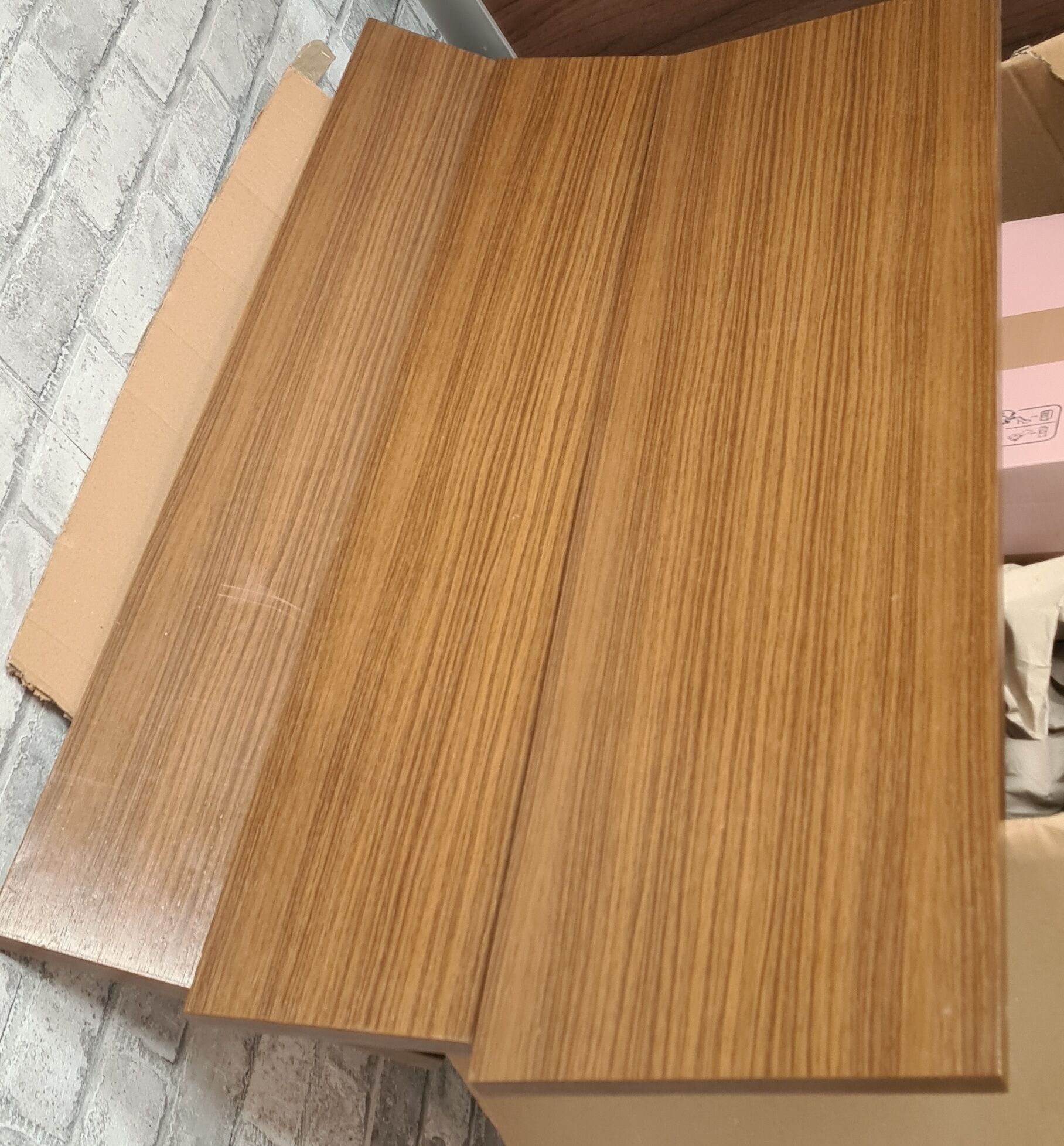 Etagère  scandinave 1960 a 70  tablettes formica brun tres bonne etat