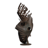 Abstract constructivist iron sculpture, signed CH, Netherlands, 1960s – I