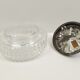 Round ceiling lamp in glass patterns in relief – diameter 26 cm