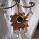 Brass wall light with pendants