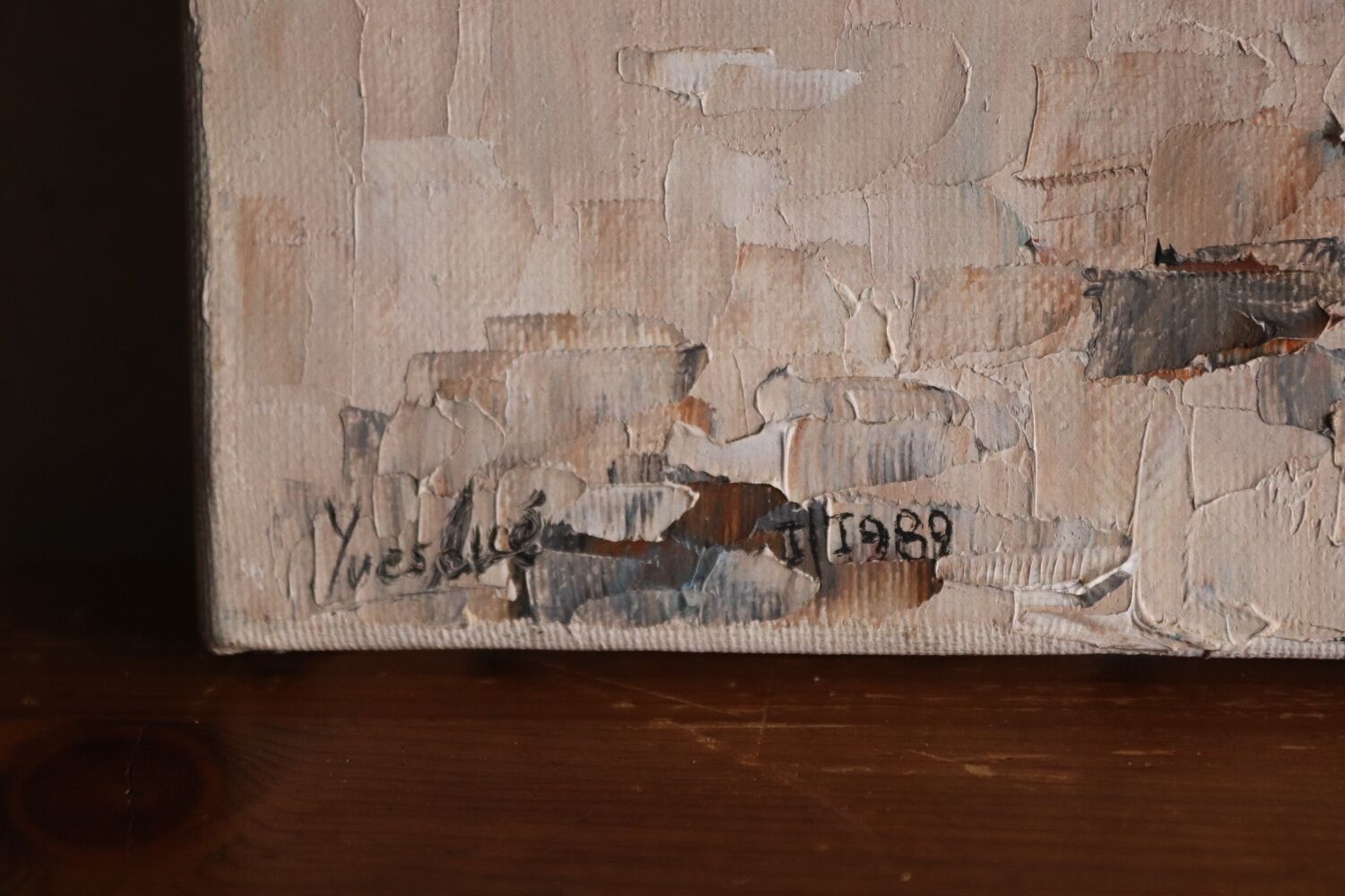 Oil on canvas colorful village