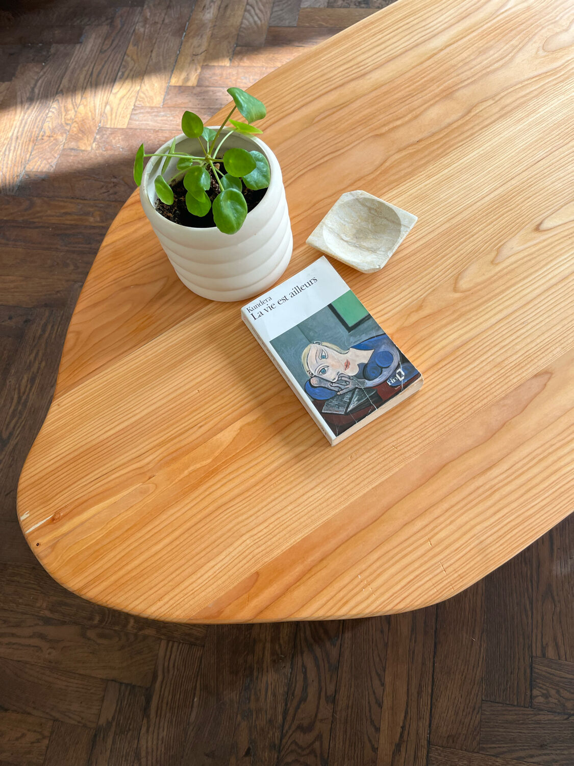 Solid wood coffee table