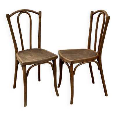 Paire de chaises bistrot thonet vintage 1900