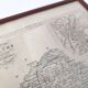 Engraved map of Sarthe wooden frame old plan of Le Mans