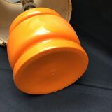 Orange ceramic lamp 1970