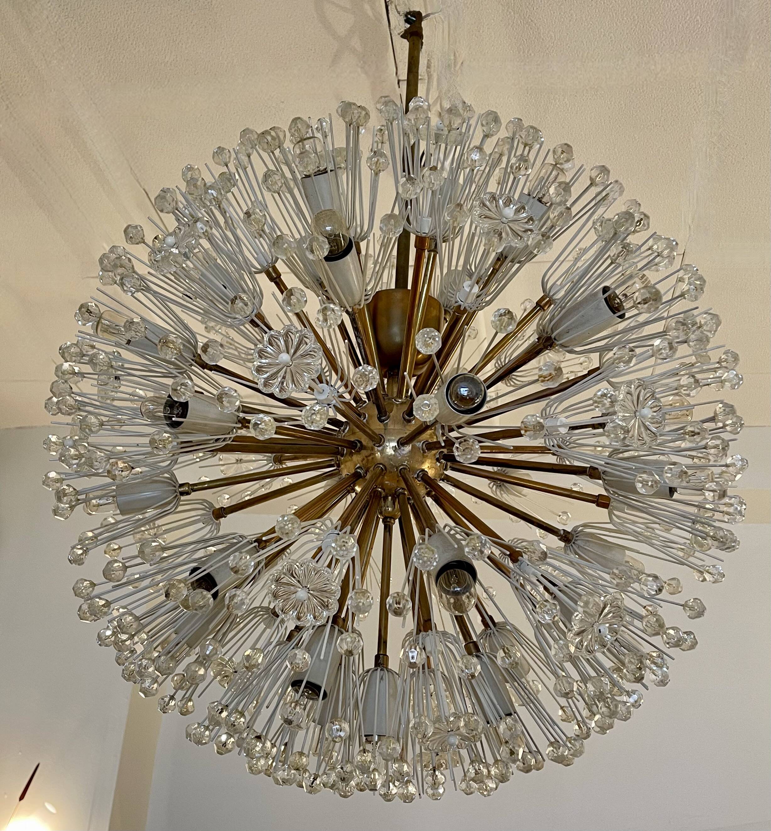 Large chandelier by Emile Stejnar, Austria, circa 1960.
