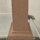 Pair of vintage terracota ceramic column lamps