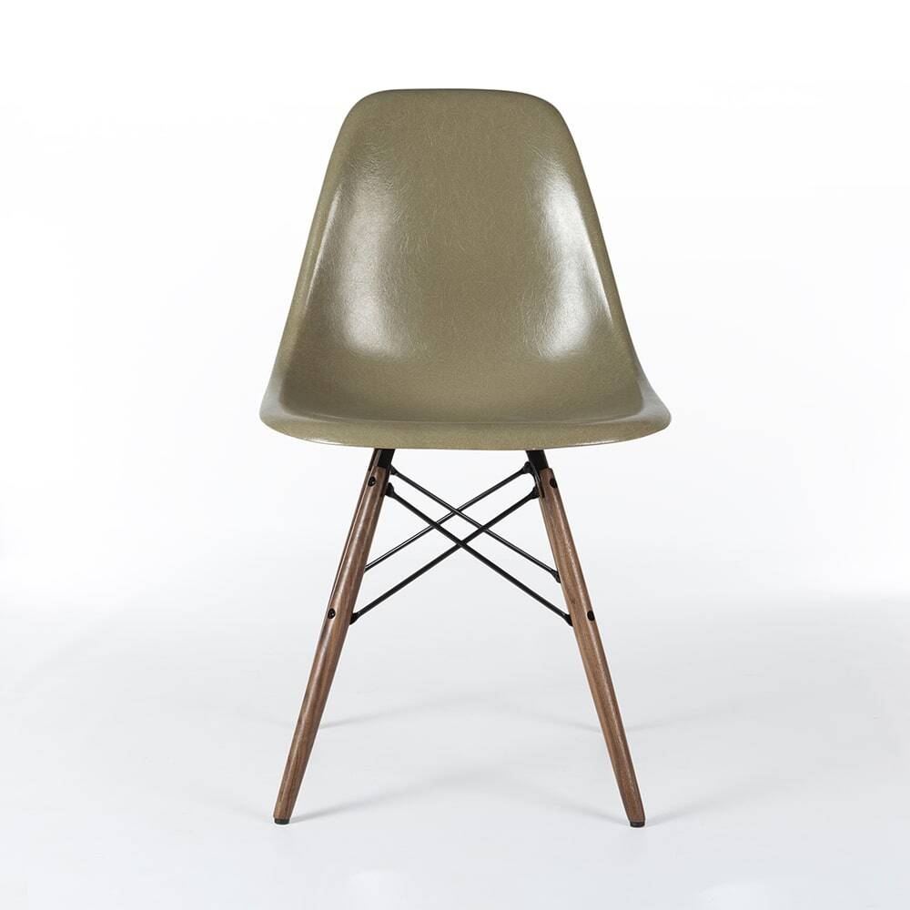 Raw Umber Herman Miller Vintage Original Eames DSW Side Shell Chair