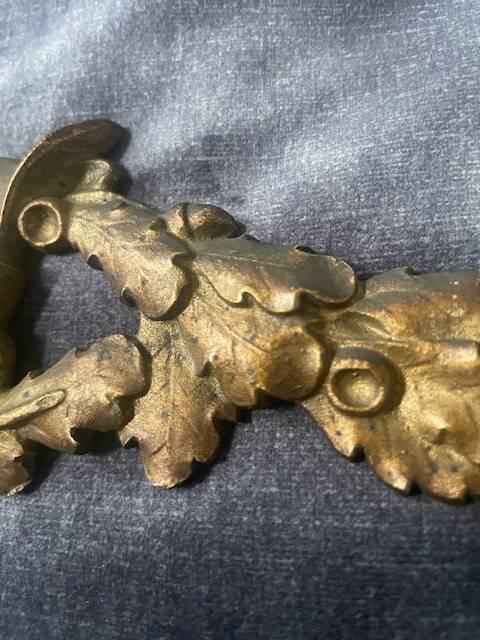 grand Louis XV style bronze pediment numbered