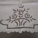 Antique embroidered tea cloth 125x125cm