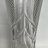 Large molded crystal vase