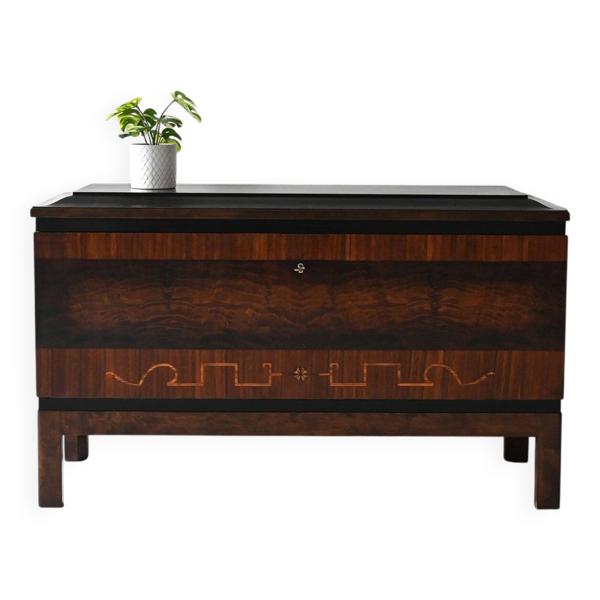 1930s Scandinavian Art Deco burlwood sideboard