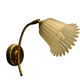Danish wall lamp, brass and glass