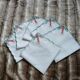 6 antique embroidered napkins