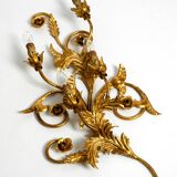 XL 1960s Italian gold-plated wall lamp with four sockets | heigh 80ccm