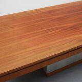 1970s space age coffeetable in walnut and metal
