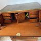 boat chest of drawers, leather, brass, exotic wood, purchased in 1970.