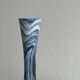 Marbled blue glass soliflore vase
