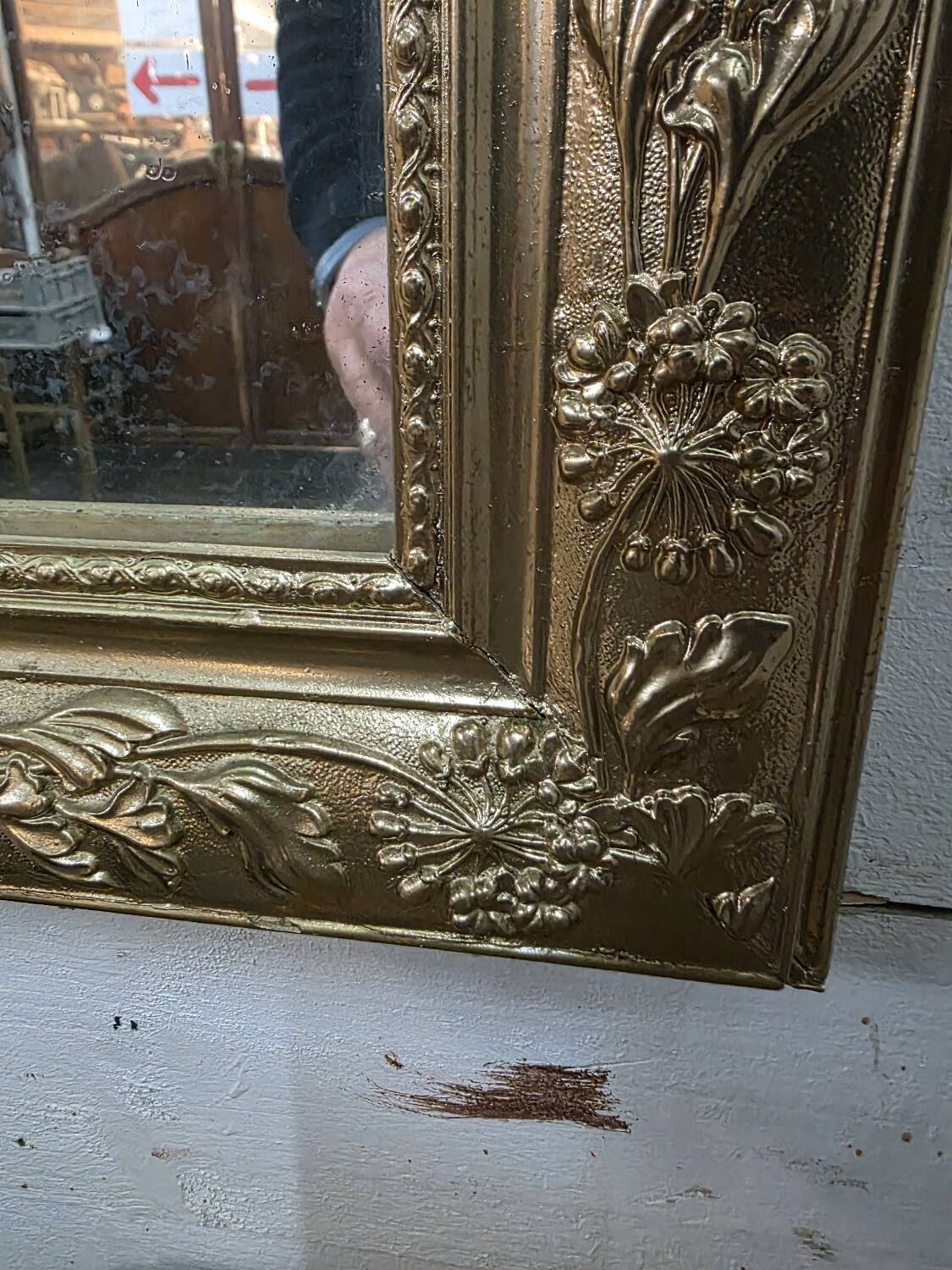 Antique Napoleon III gilded mirror