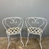 Pair of wrought iron chairs