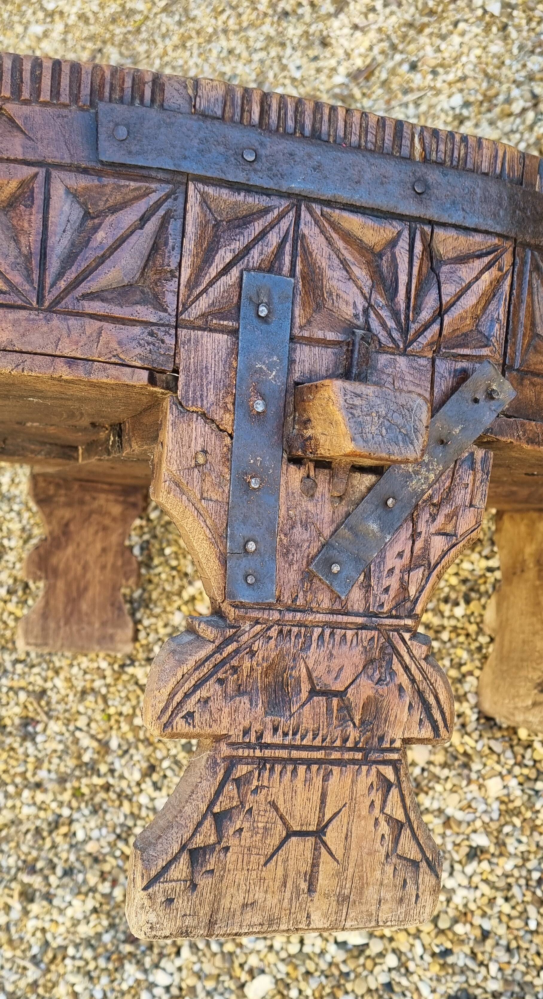 Antique millstone coffee table