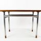 Coffee table in teak and legs in metal, designed by Hans J. Wegner, 1960s