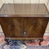 1950s Chippendale Mahogany Sideboard with Glass Top